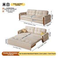 SAMEDREAM | Foldable Extendable Storage Sofa Bed