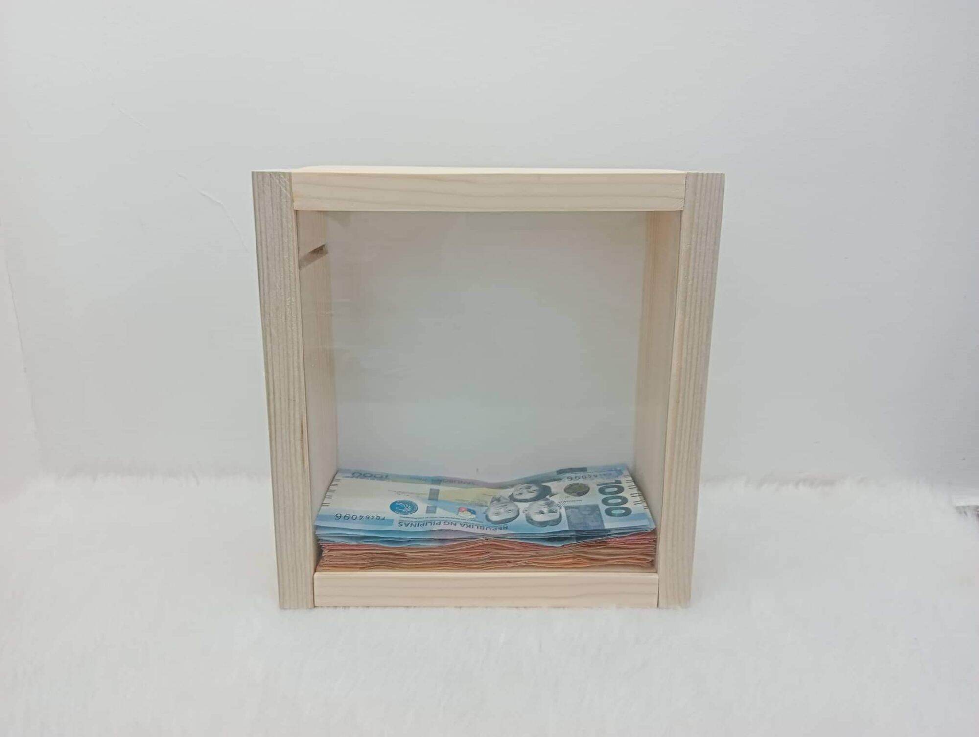 Reusable Wooden Alkansya | Tip Box | Paper Bill Alkansya | Team Kahoy Minimalist Ipon Challenge | Acrylic Alkansya. 