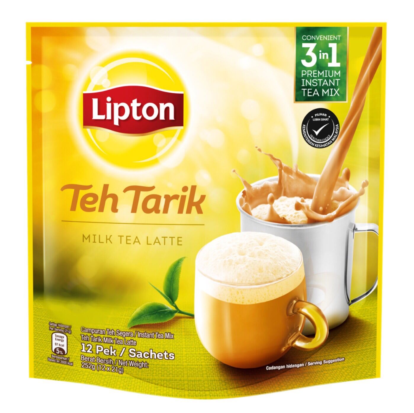 Lipton 3in1 Instant Milk Tea Latte Teh Tarik (22g x 12) Lazada PH