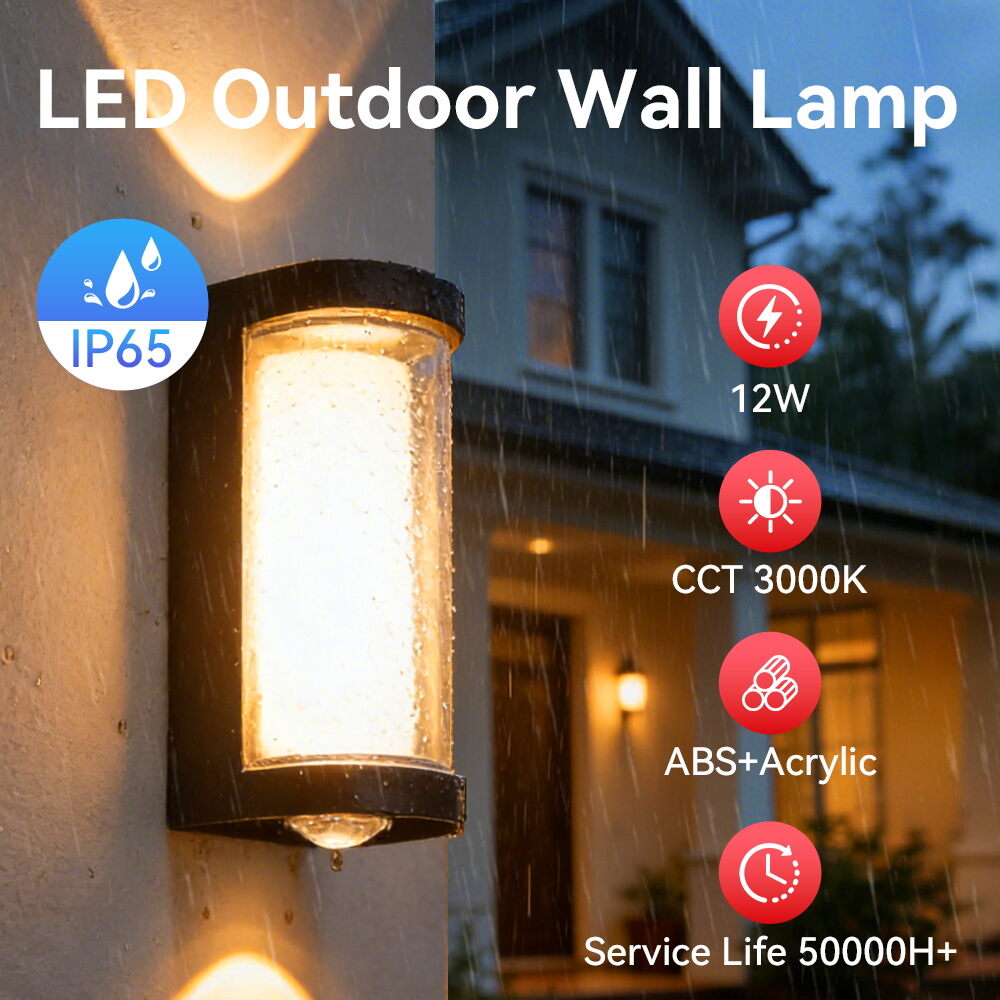 Wall Light Led 110V-220V Outdoor Lights Warm Light Courtyard Lamp Balcony Garden Lamps For Porche Stair Living Room