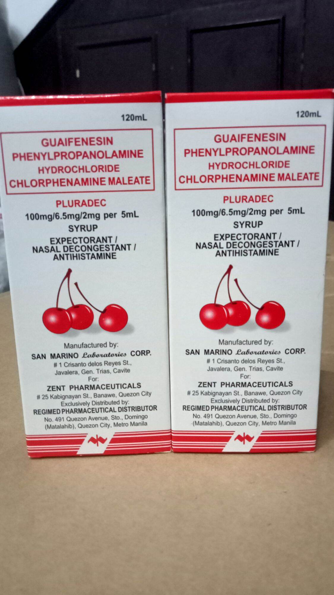 PLURADEC 120ml Guaifenesin Expectorant/Nasal Decongestant Antihistamine