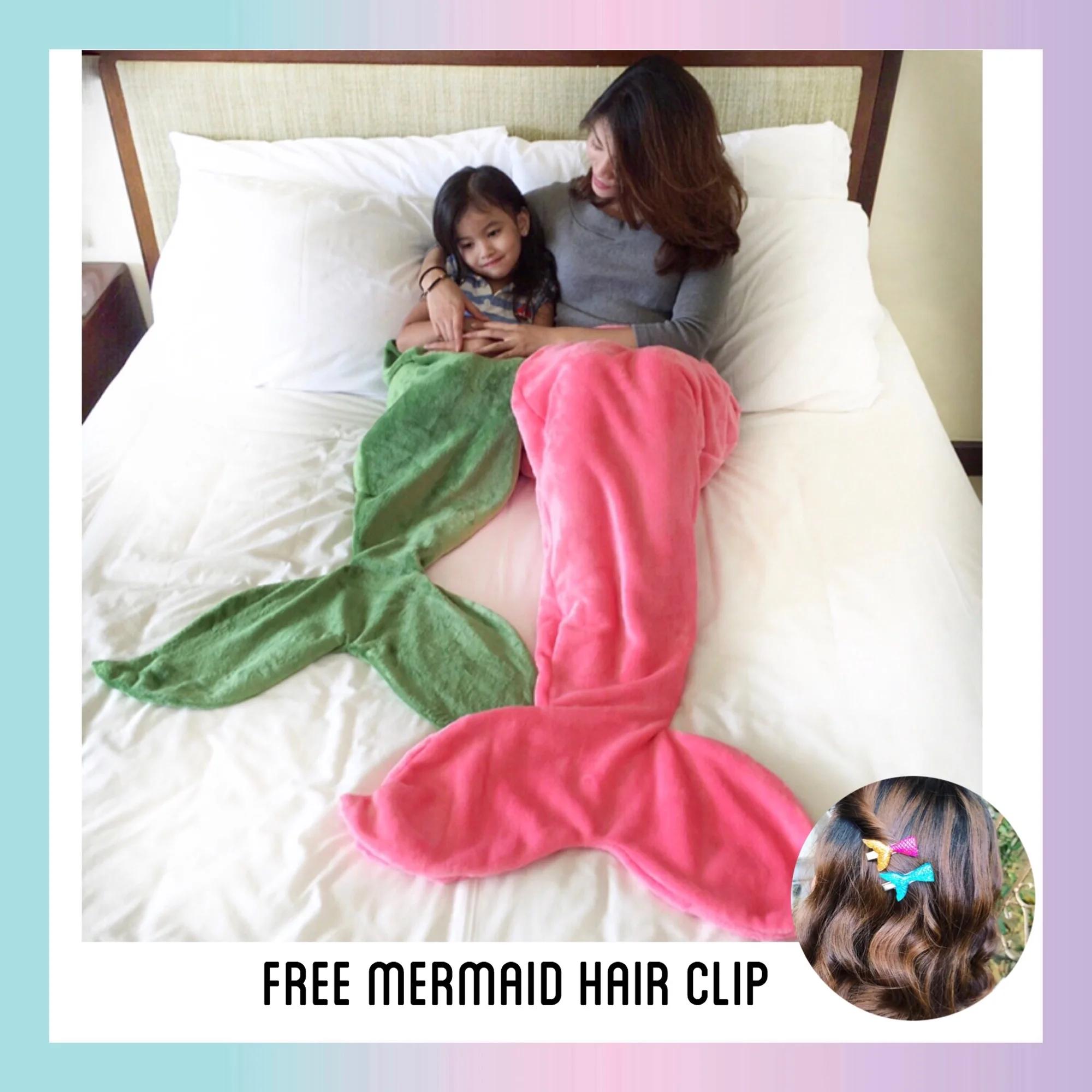 Mermaid Blanket for Babies (Size: small), Mermaid Tail Fleece Blanket, Fleece Blanket, Beddings, Room Decor, Mermaid Dreams PH
