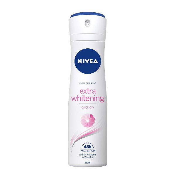 Nivea Anti-Perspirant Extra Whitening Deodorant Spray Quick Dry 150ml