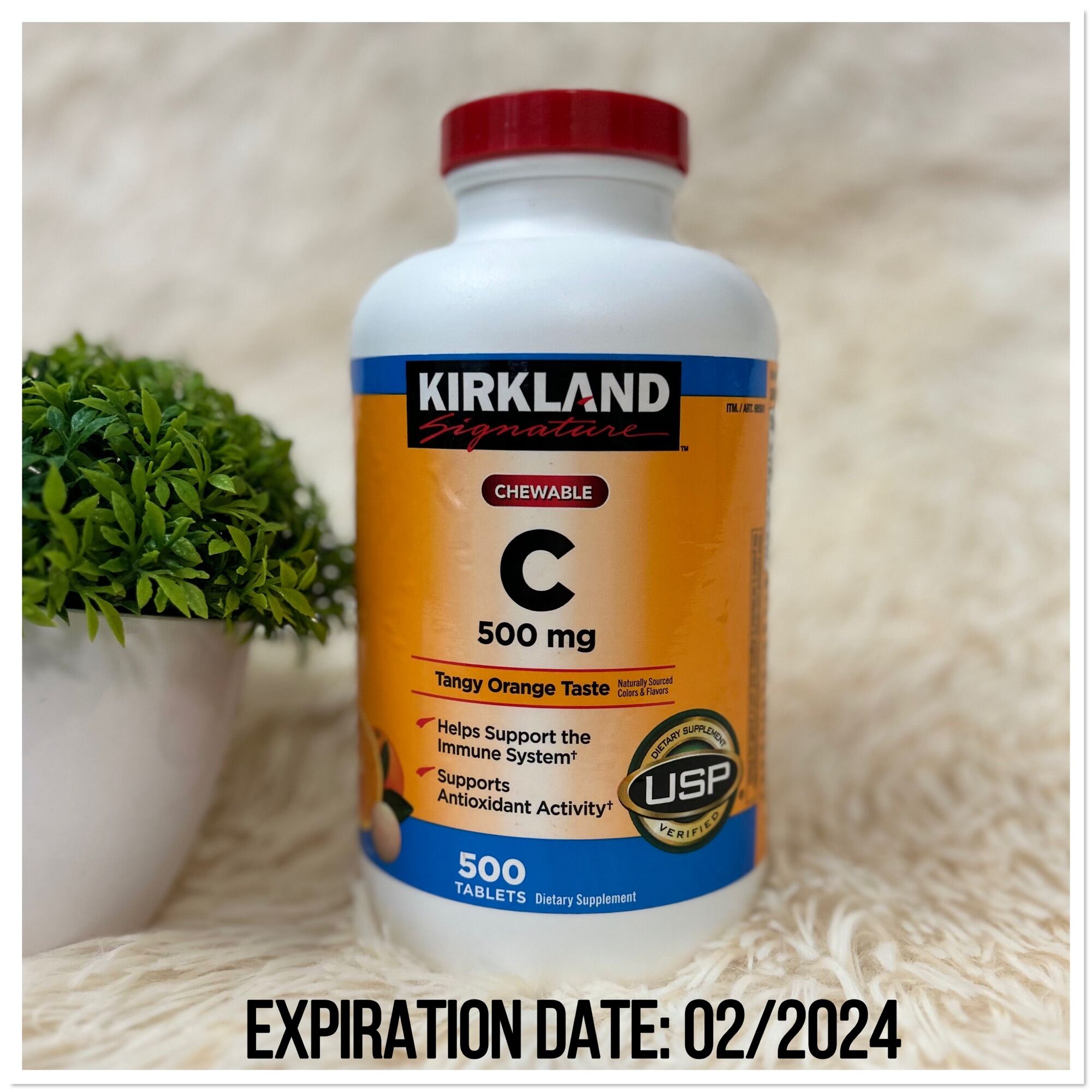 Sale! Sale! 🇺🇸Kirkland Signature Chewable Vitamin C 500mg, 500 tablets