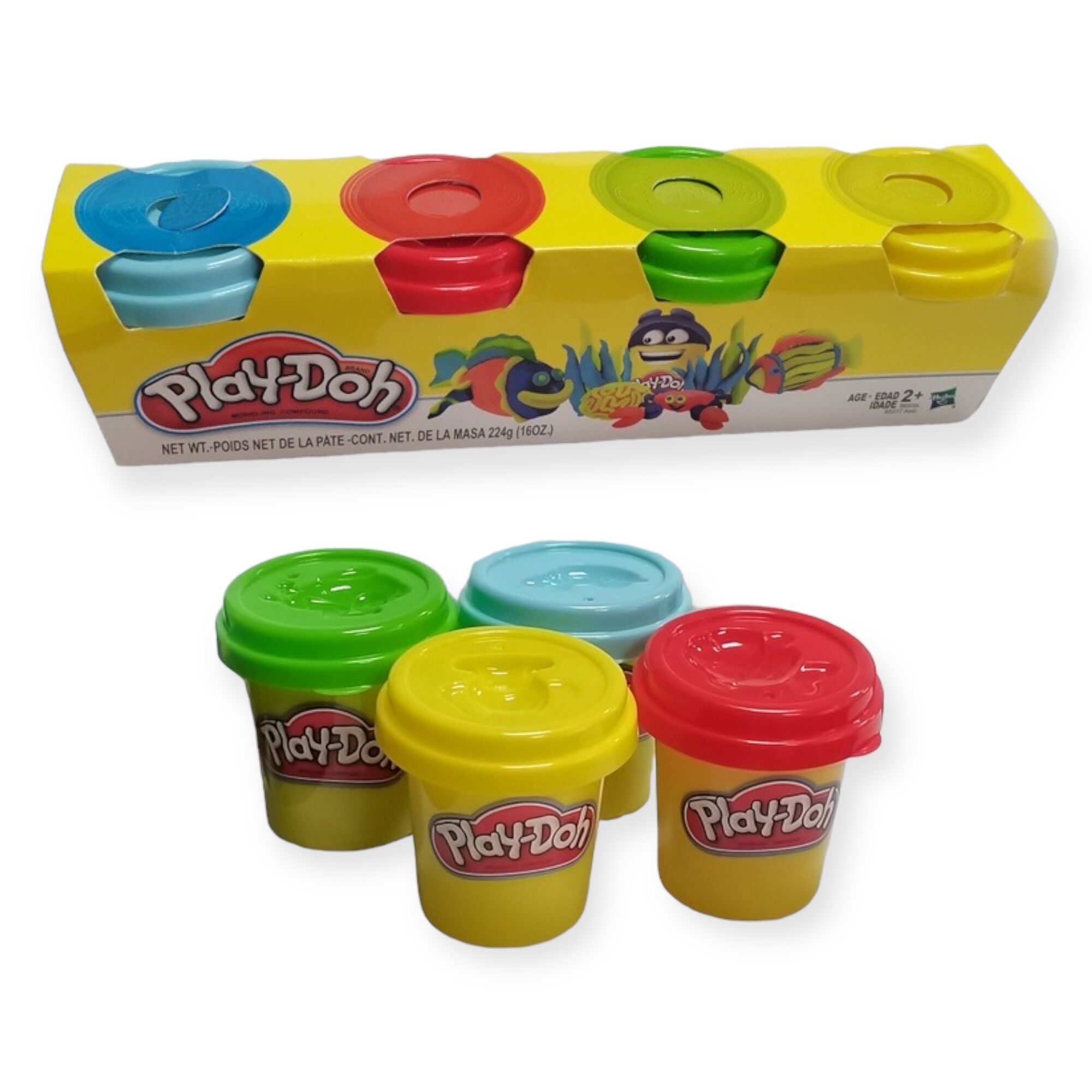 Play-Doh Clay 4pcs Amazing Starter Pack Underwater Playdoh Play Set - Blue Red Green Yellow - 260g - Arts & Crafts - Clay & Dough - Stationery - Craft & Gift Cards