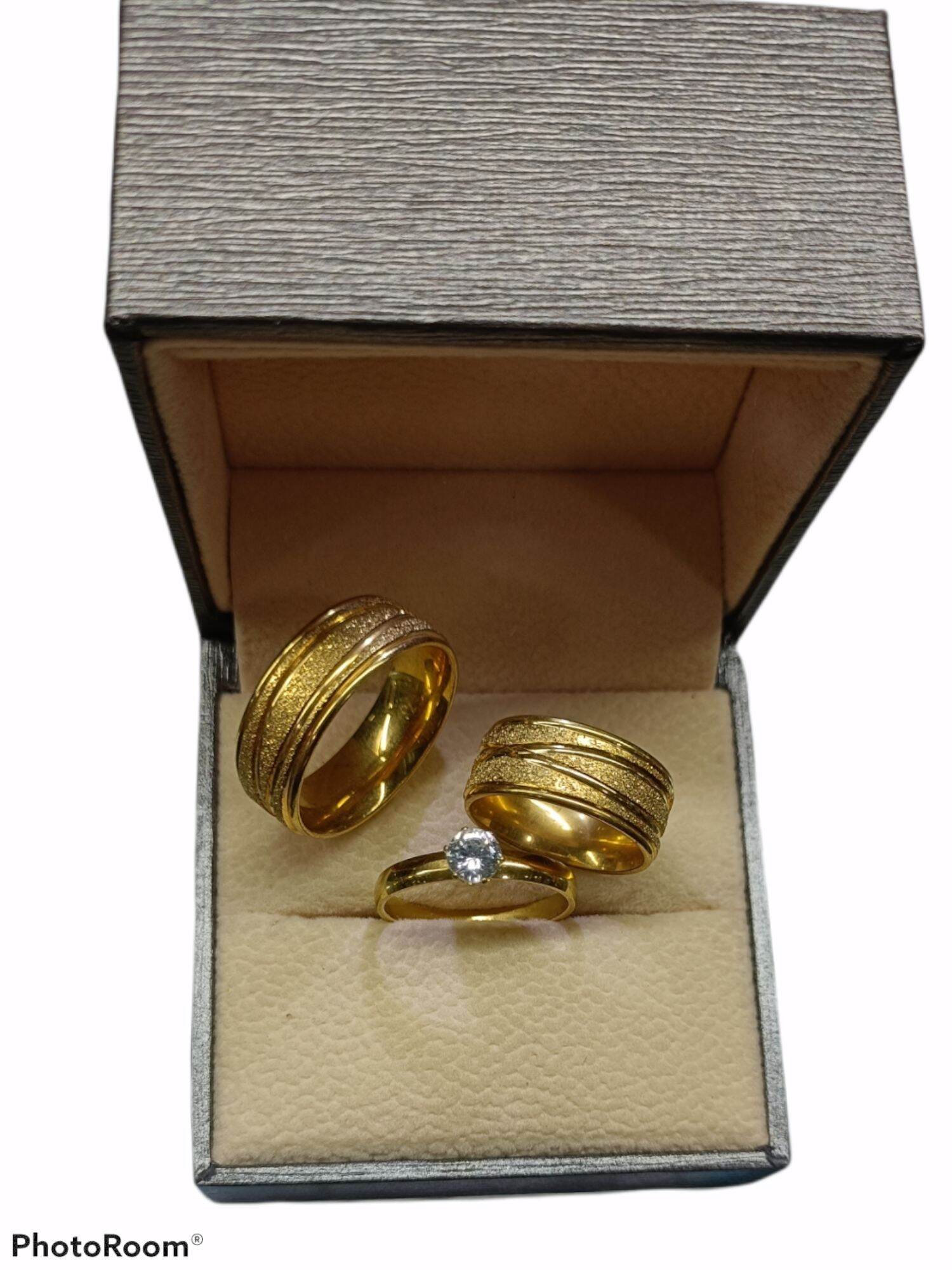 WEDDING RING SET SALE 14KARAT GOLD‼️ Lazada PH