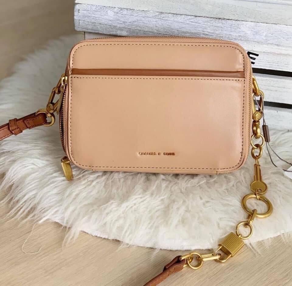 Charles and keith discount double zip crossbody bag