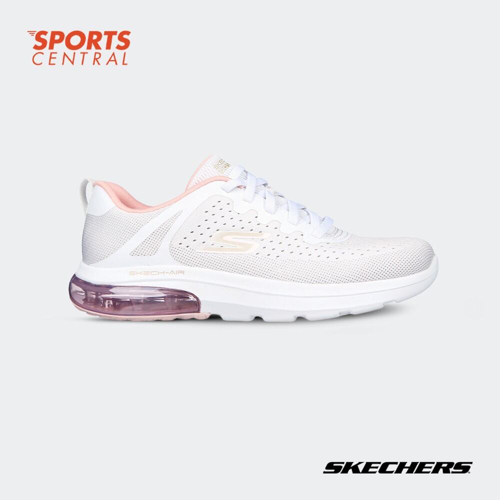 Discount on Sports Central  shoes - SKU: Skechers Women Go Walk Air 2.0 - Classy Summ 124362WPK (White Textile/Pink Trim)