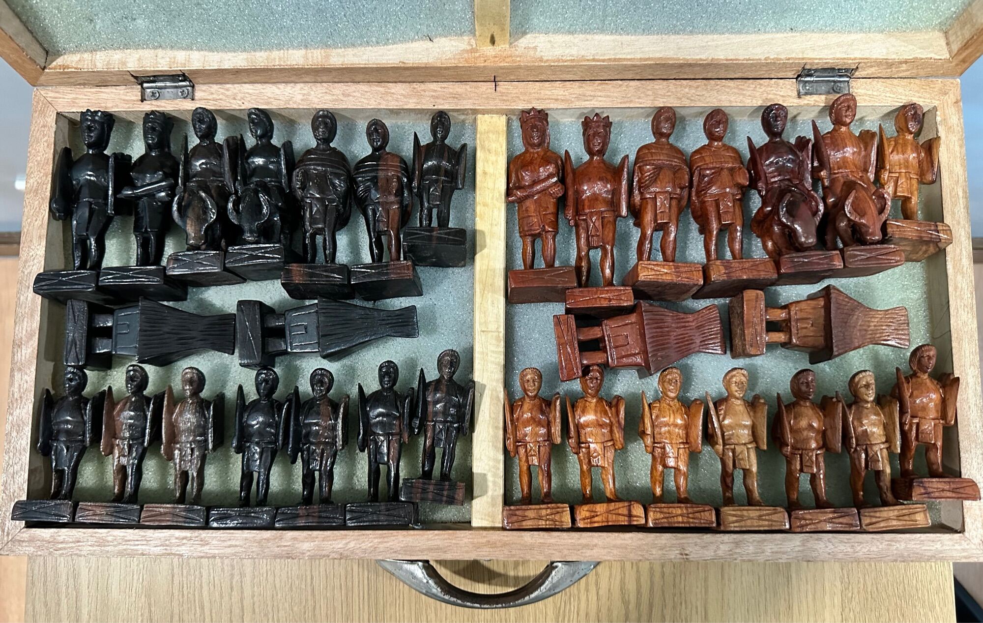 Hand Crafted Kamagong Igorot Version Chess Pieces and Chess Board ...