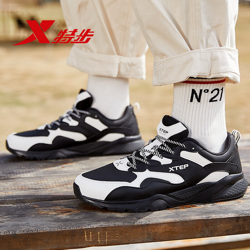Xtep Men's Shoes Autumn and Winter 2023 New Youth Student Sneakers Male