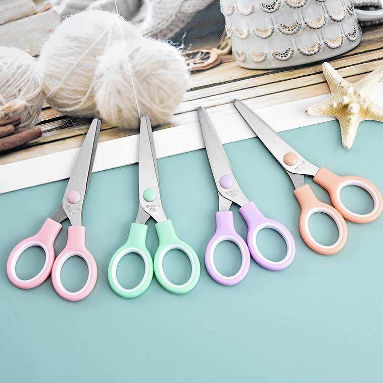 YAMIGO Assorted Color Scissor DIY Scissors Macaron Safety Cutters 13Cm ...