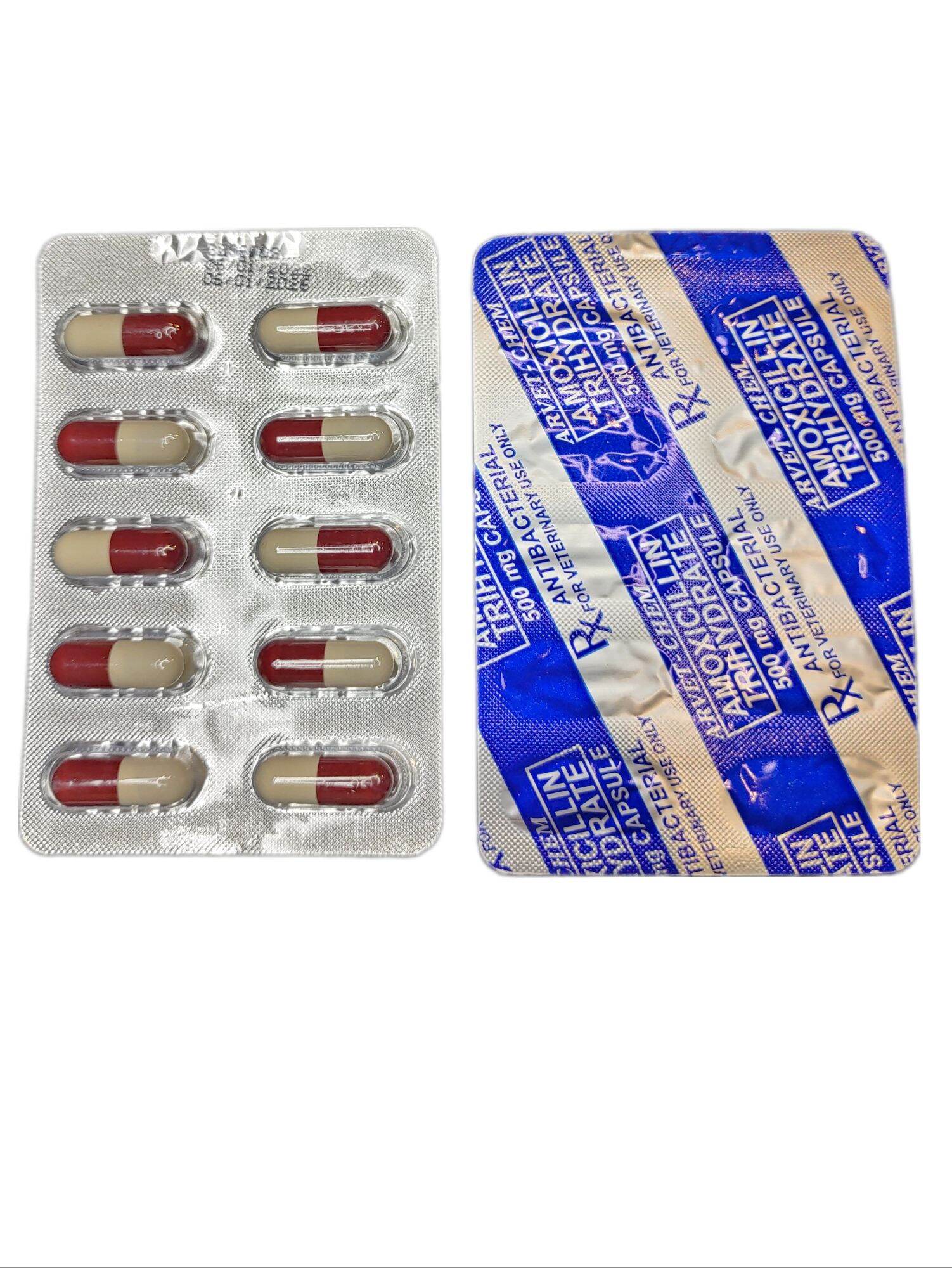 Amox-500mg sold per 10 capsules for animals only