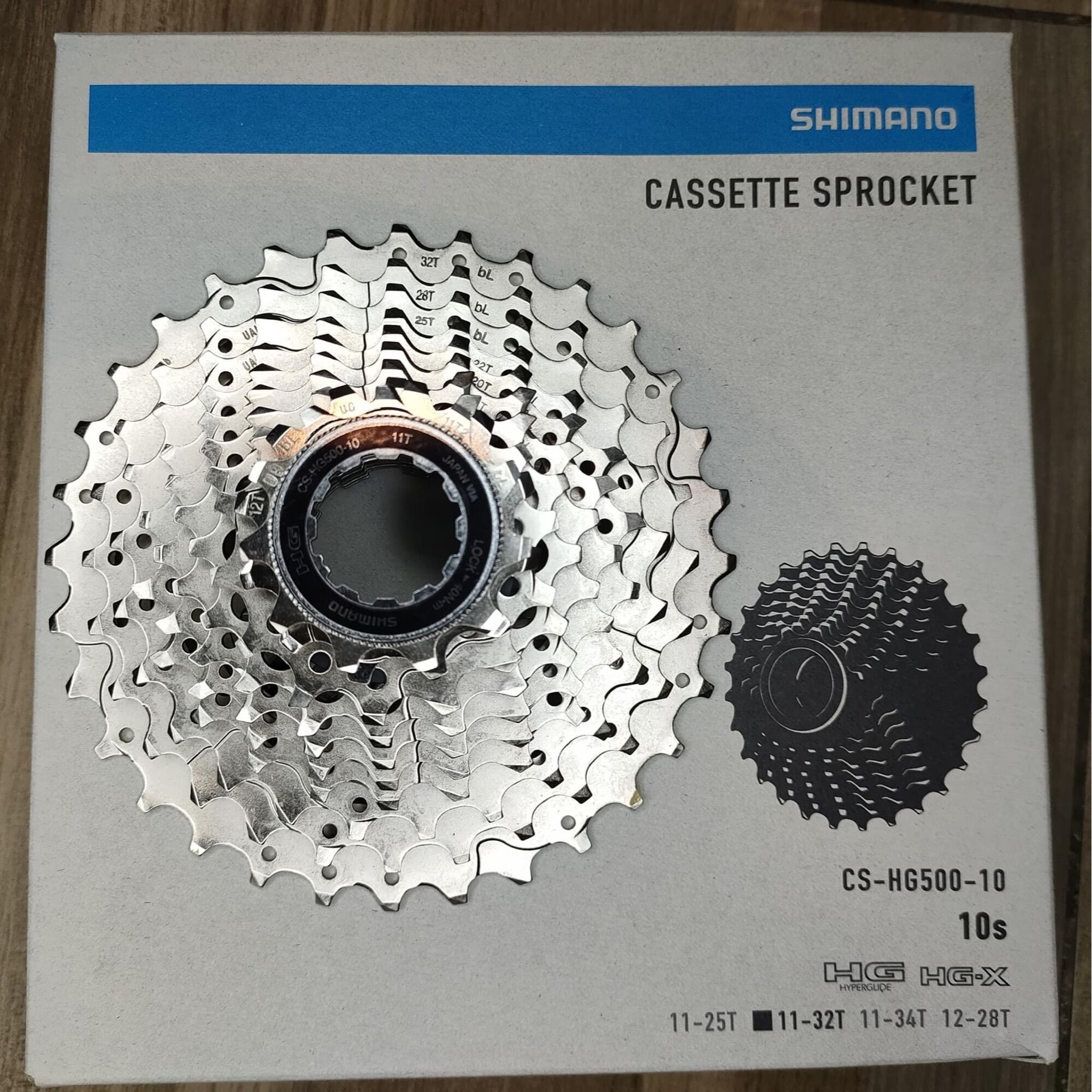 Original 101% Shimano HG500 10s 11-32T / 11-34T Cassette Sprocket Road ...