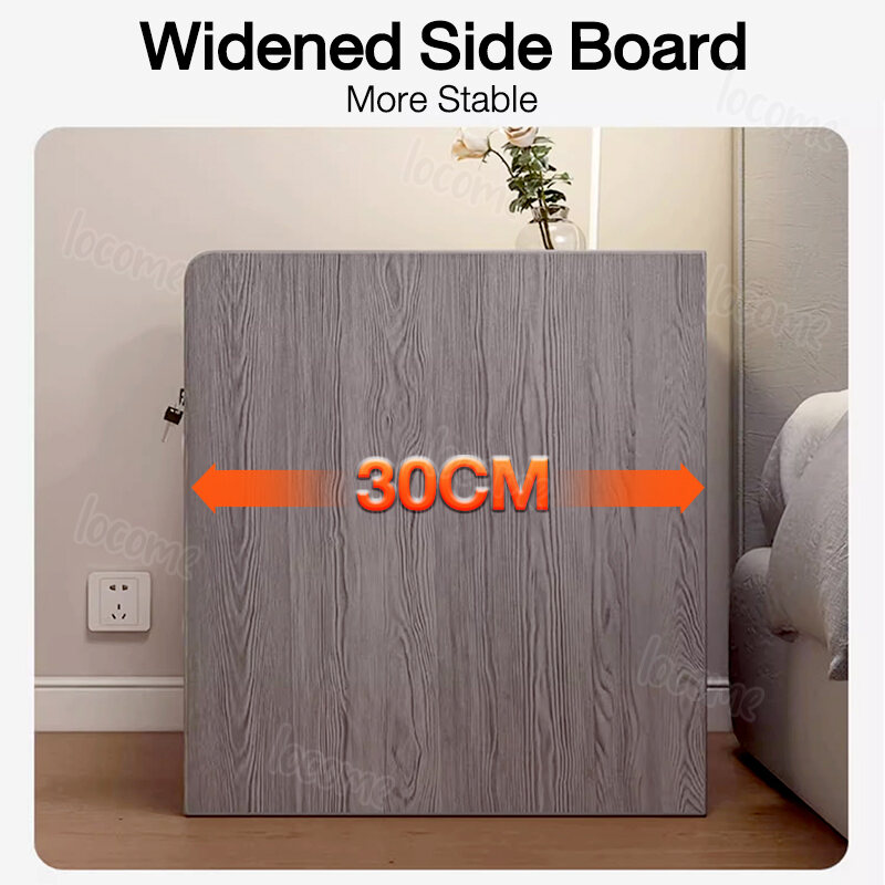【With Lock】Nordic Modern Wooden Bedside Table For Bedroom With Drawer Nightstand Side Table Storage Cabinet Bedside Table With Lock. 