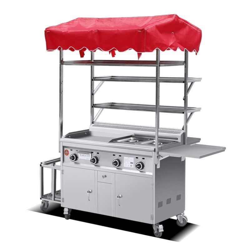 Teppanyaki Trolley Griddle Stall All-in-One Machine Fried Spicy Hot ...