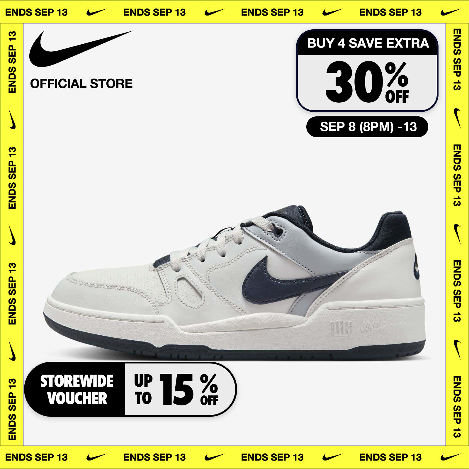 Discount on Nike  shoes - SKU: Nike Men's Full Force Low Shoes - Platinum Tint