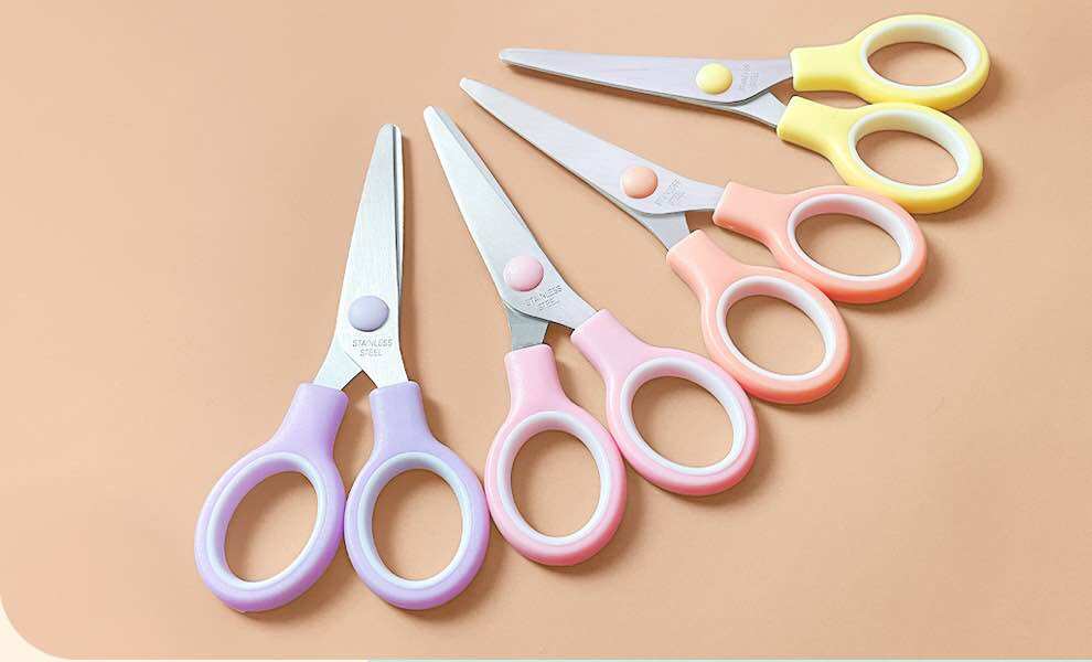 YAMIGO Assorted Color Scissor DIY Scissors Macaron Safety Cutters 13Cm ...