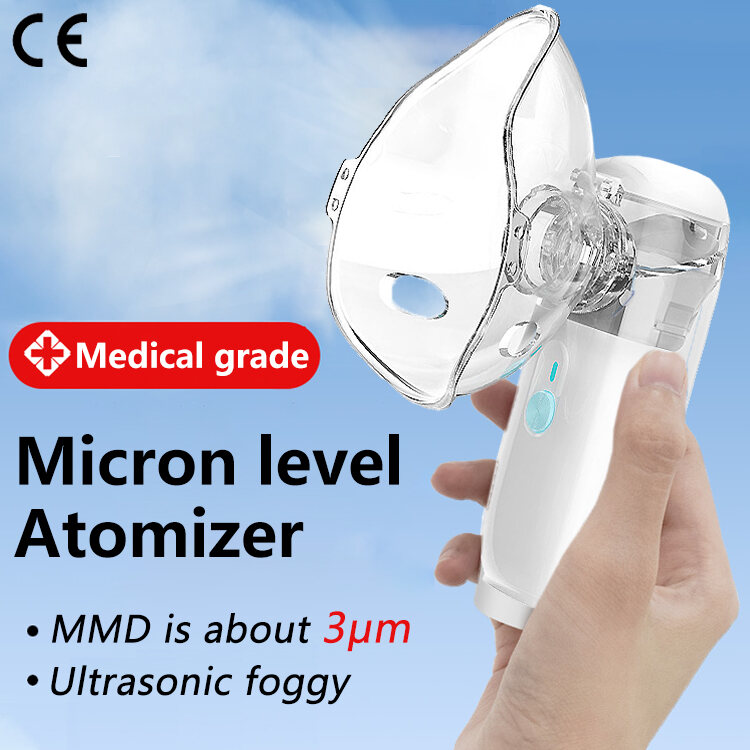 Portable Nebulizer Machine with CE Certification, 3 Mask Sizes