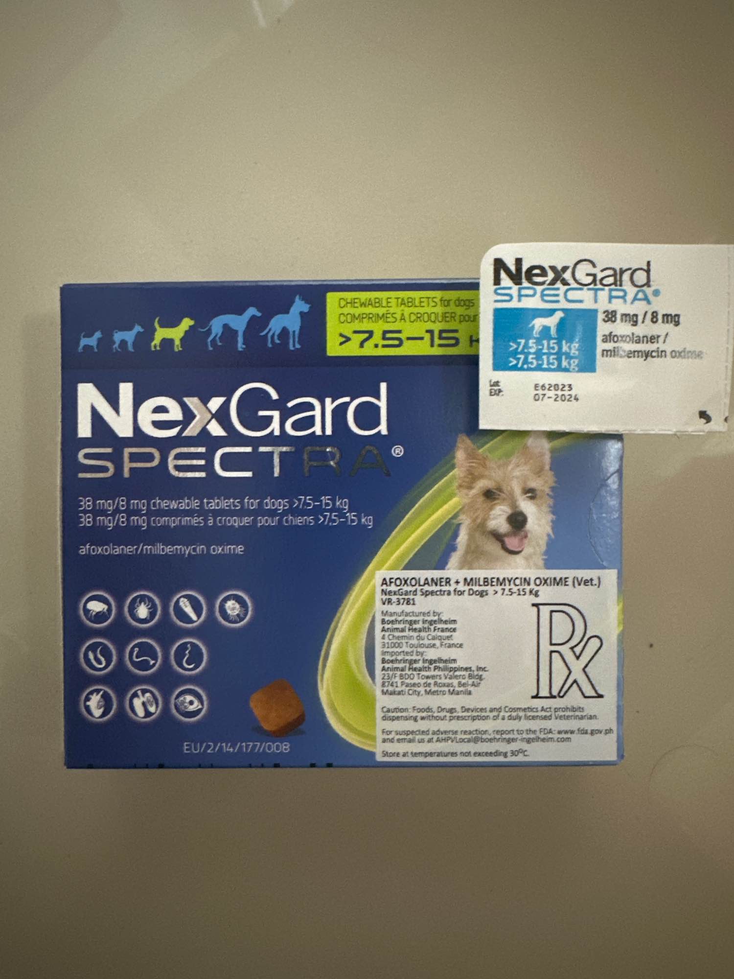 Nexgard Spectra Tablet 7.5-15kg ( 1 Tablet w/ STICKER )