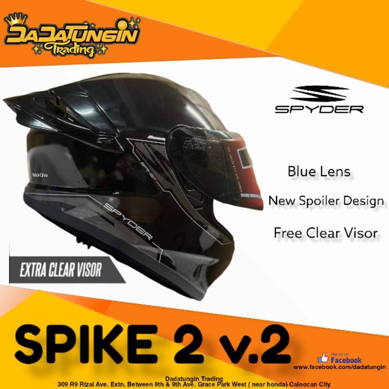 SPYDER Spike 2 v.2 PD Fullface Helmet with Free Visor