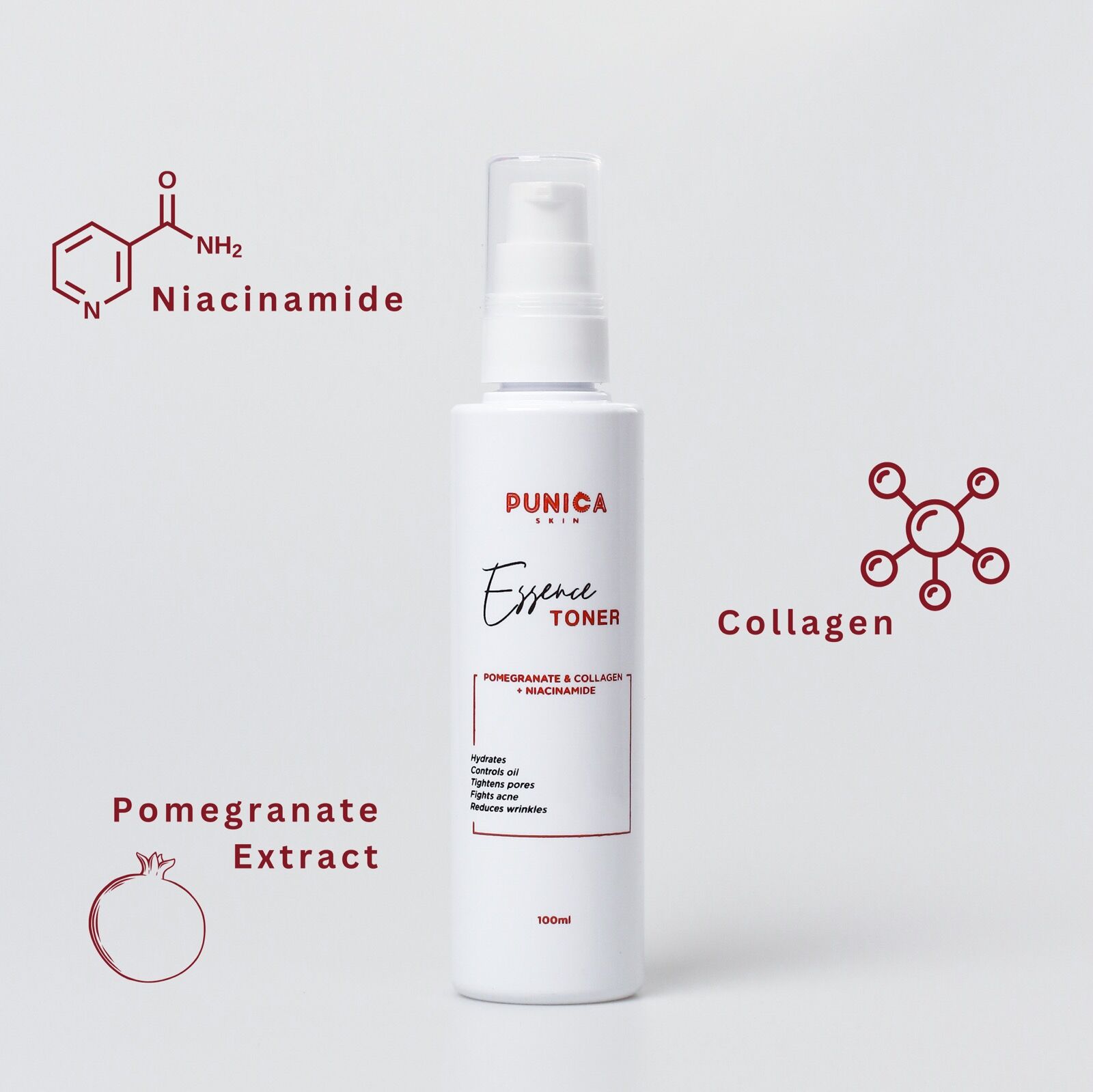 Punica Essence Toner 100ml Punica Skin Alcohol-Free Toner For