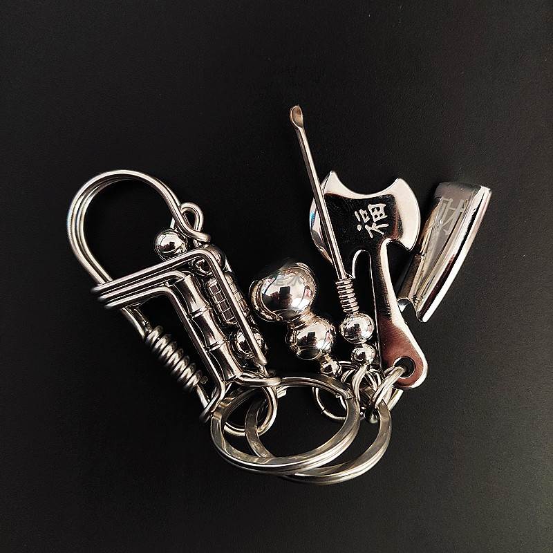 Stainless Steel Keychain For Men Creative Carving Don't - Temu
