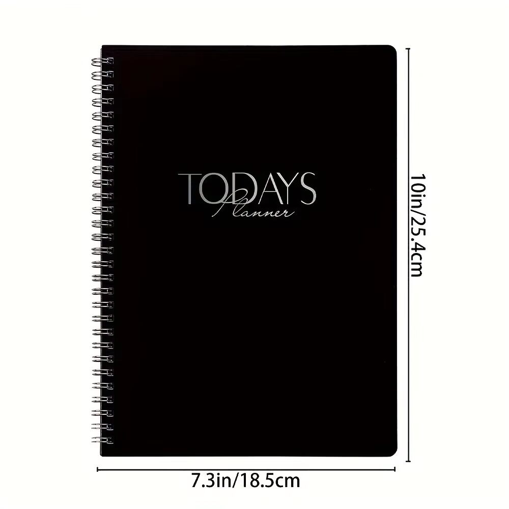 Daily Planner Notebook Spiral Bound Weekly & Daily Schedule to Do List Mood Water Intake Budget Journal