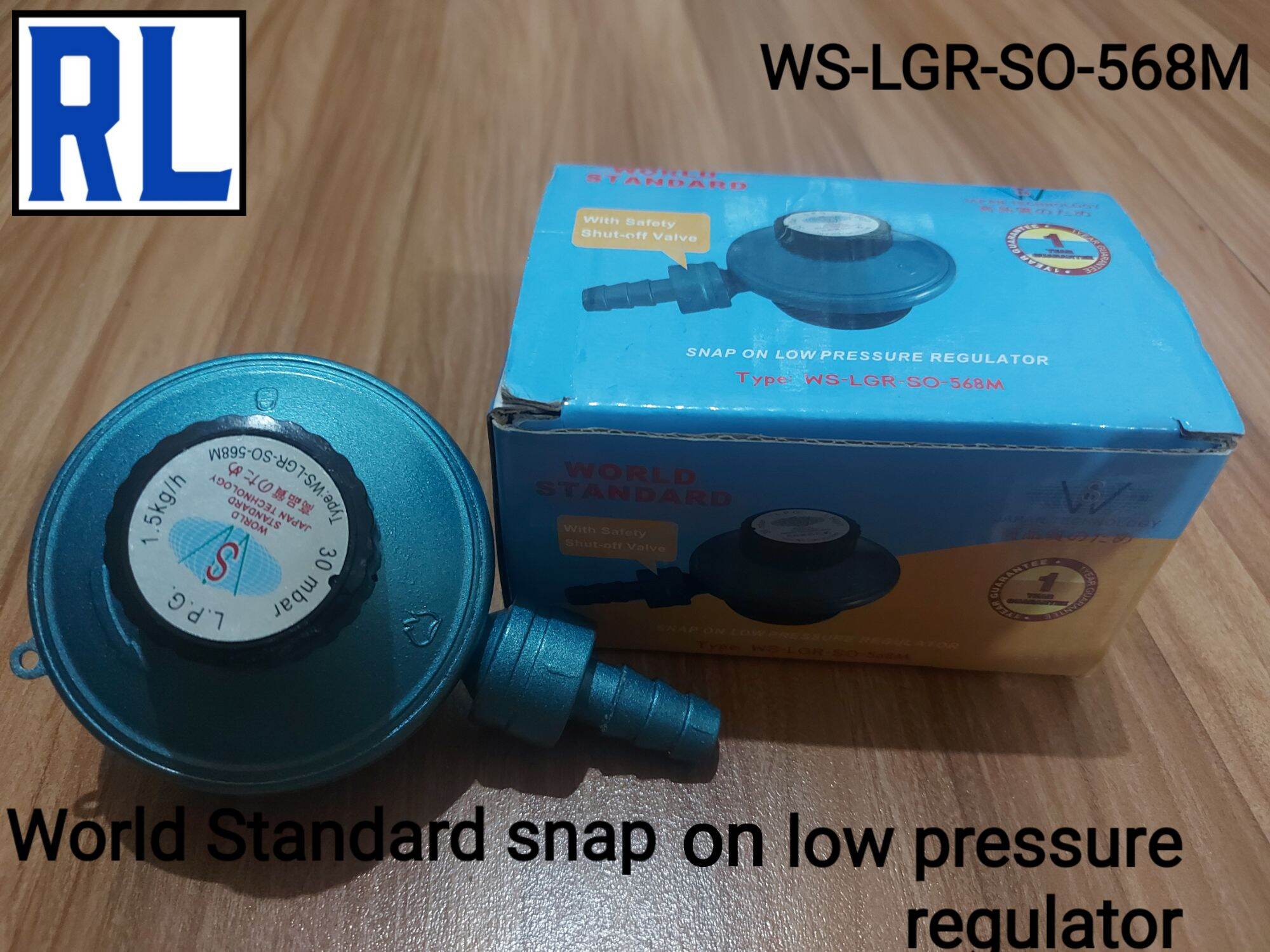WORLD STANDARD SNAP ON LOW PRESSURE GASUL REGULATOR w/ safety shut off