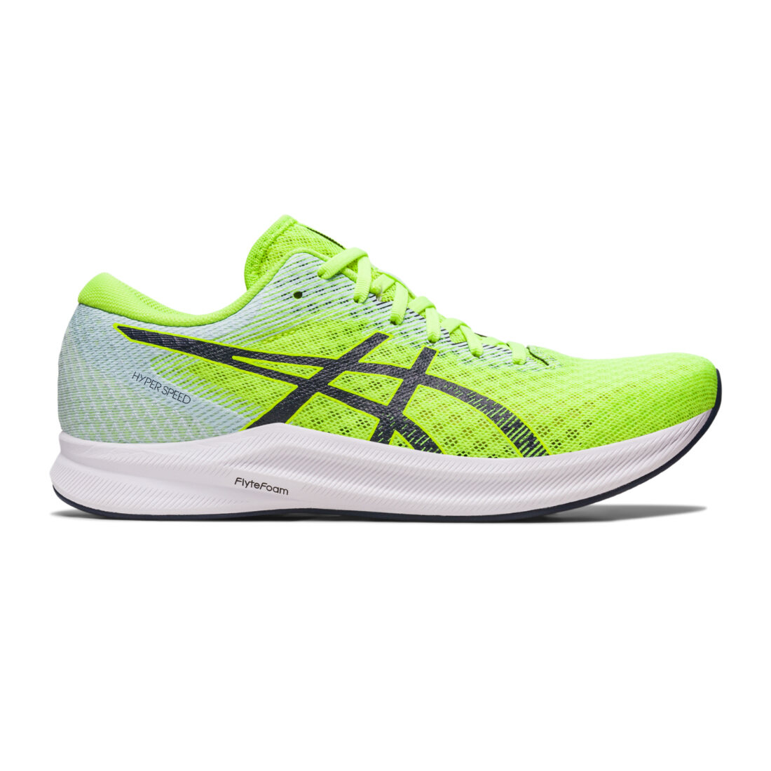 ASICS Men s Hyper Speed 2 Running Shoes Hazard Green Midnight Blue Coast Black Safety Yellow White US 9 12 Lazada PH