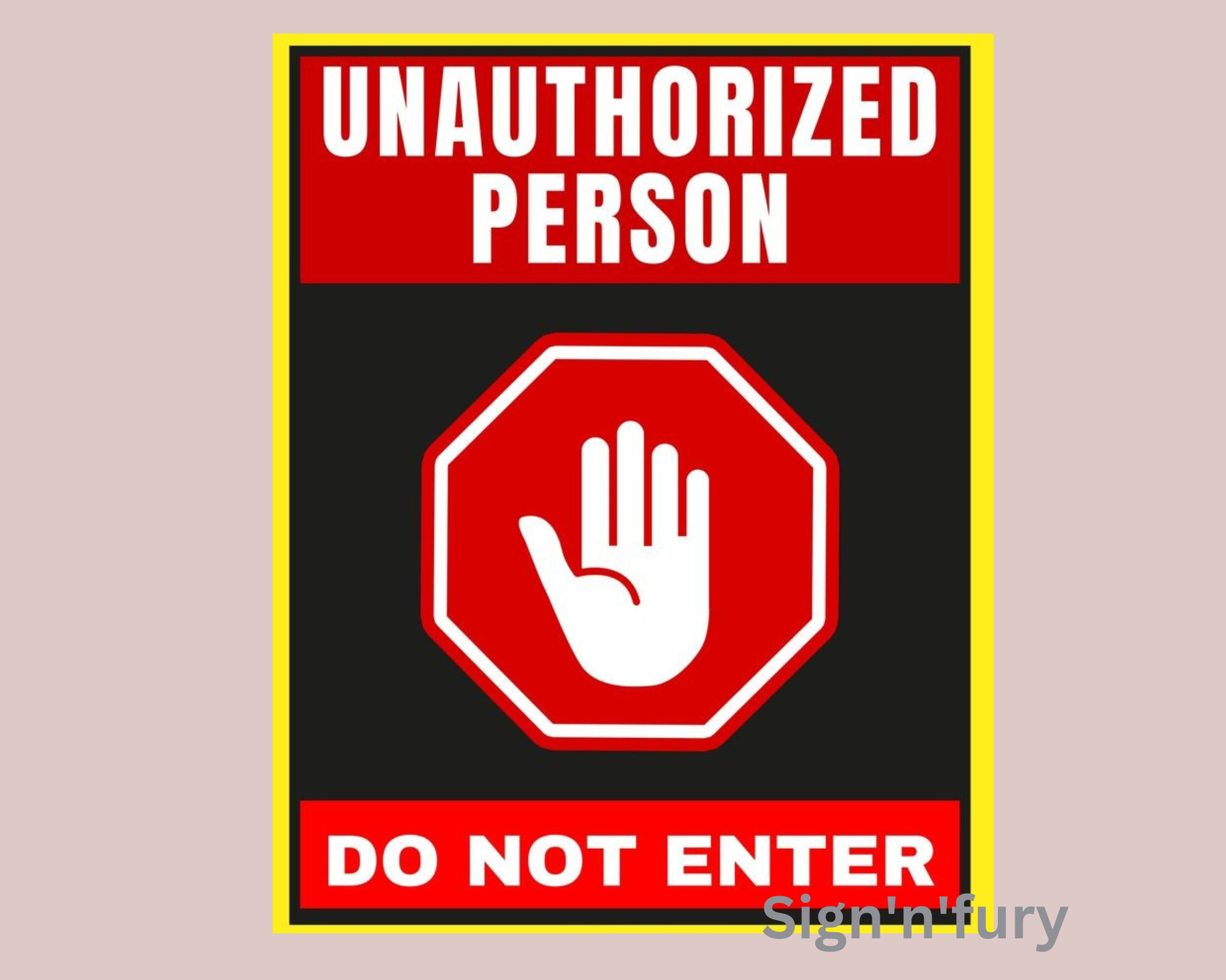 Unauthorized Person Not Allowed Logo