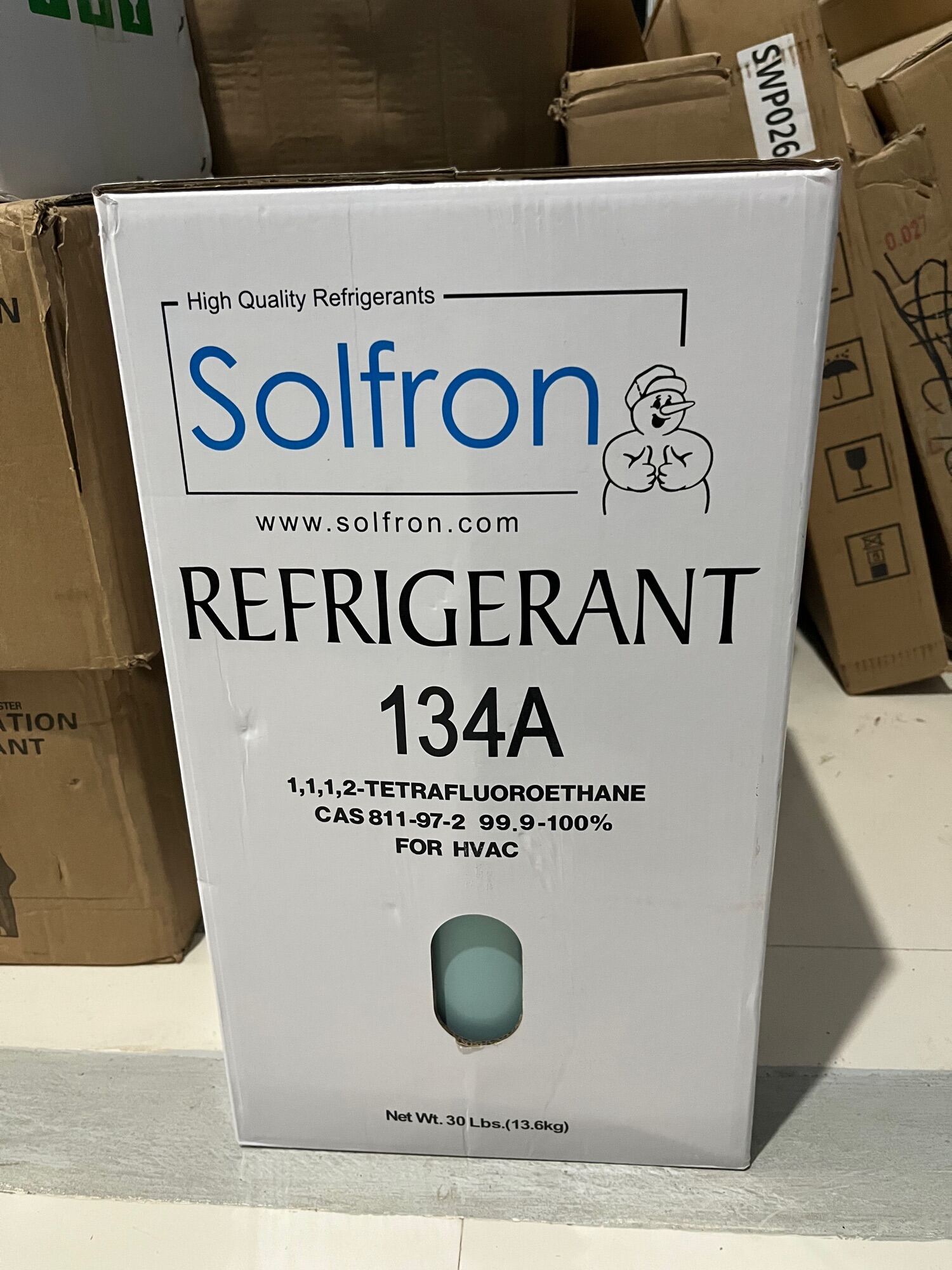Solfron Brand Refrigerant134a 13.6kg Freon R134a Original Lazada PH