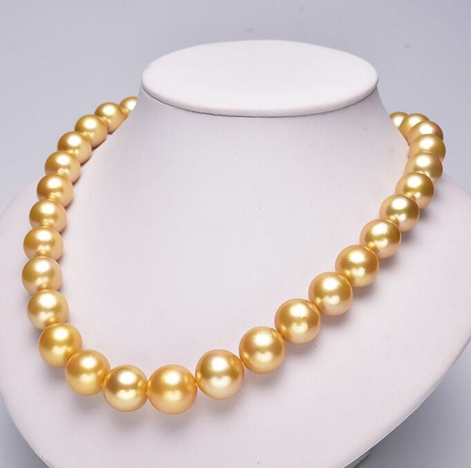 Golden Mother Shell Pearl Necklace by Nanyang