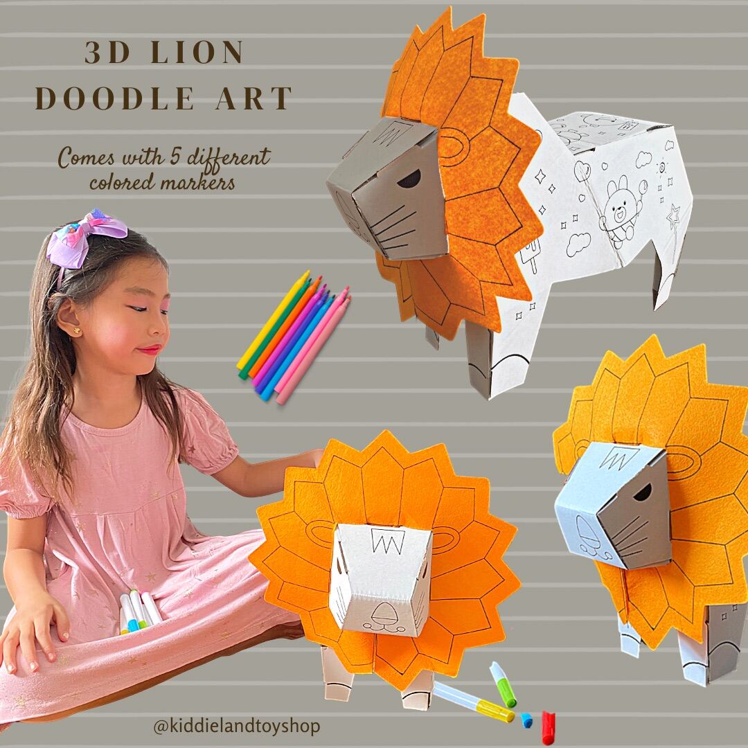 ArtCreativity Construct Your Own Lion Art Project, DIY Art Kit for Kid · Art  Creativity