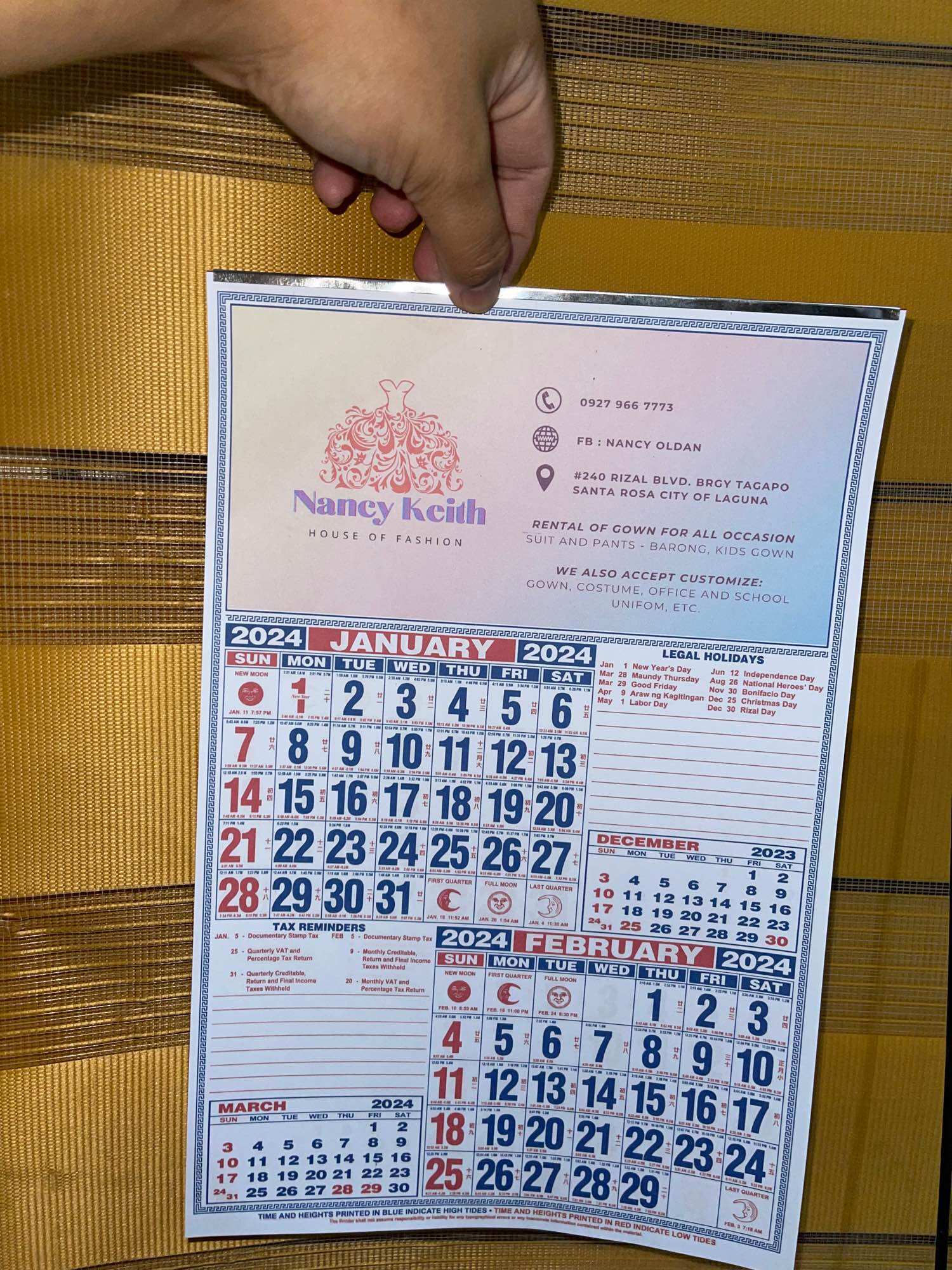 2024 Calendar Bulk Order Lazada PH