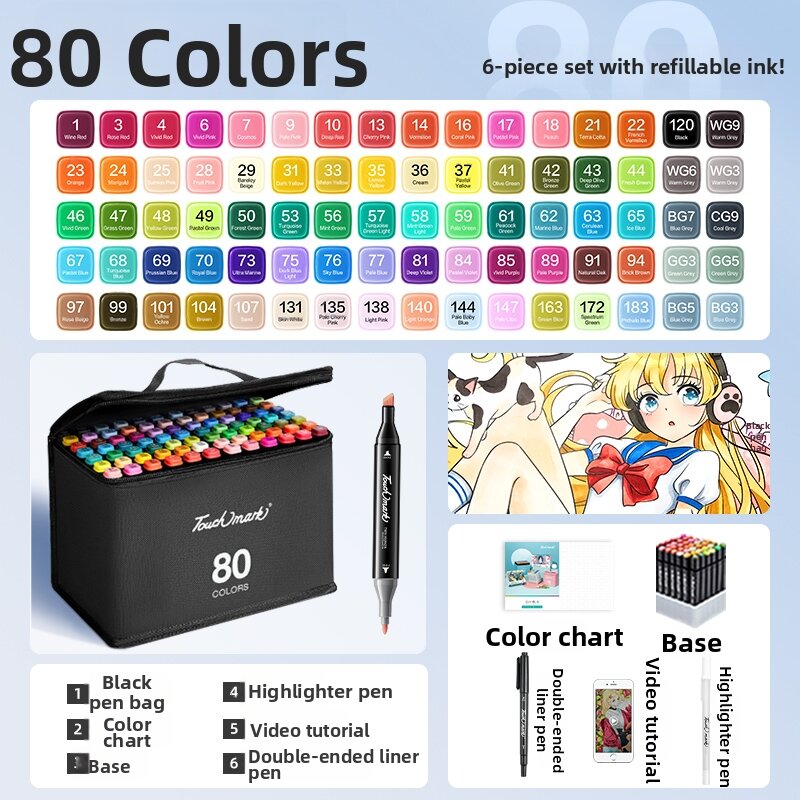 Touch mark | Soft Head Oil-based Markers 120 Colors