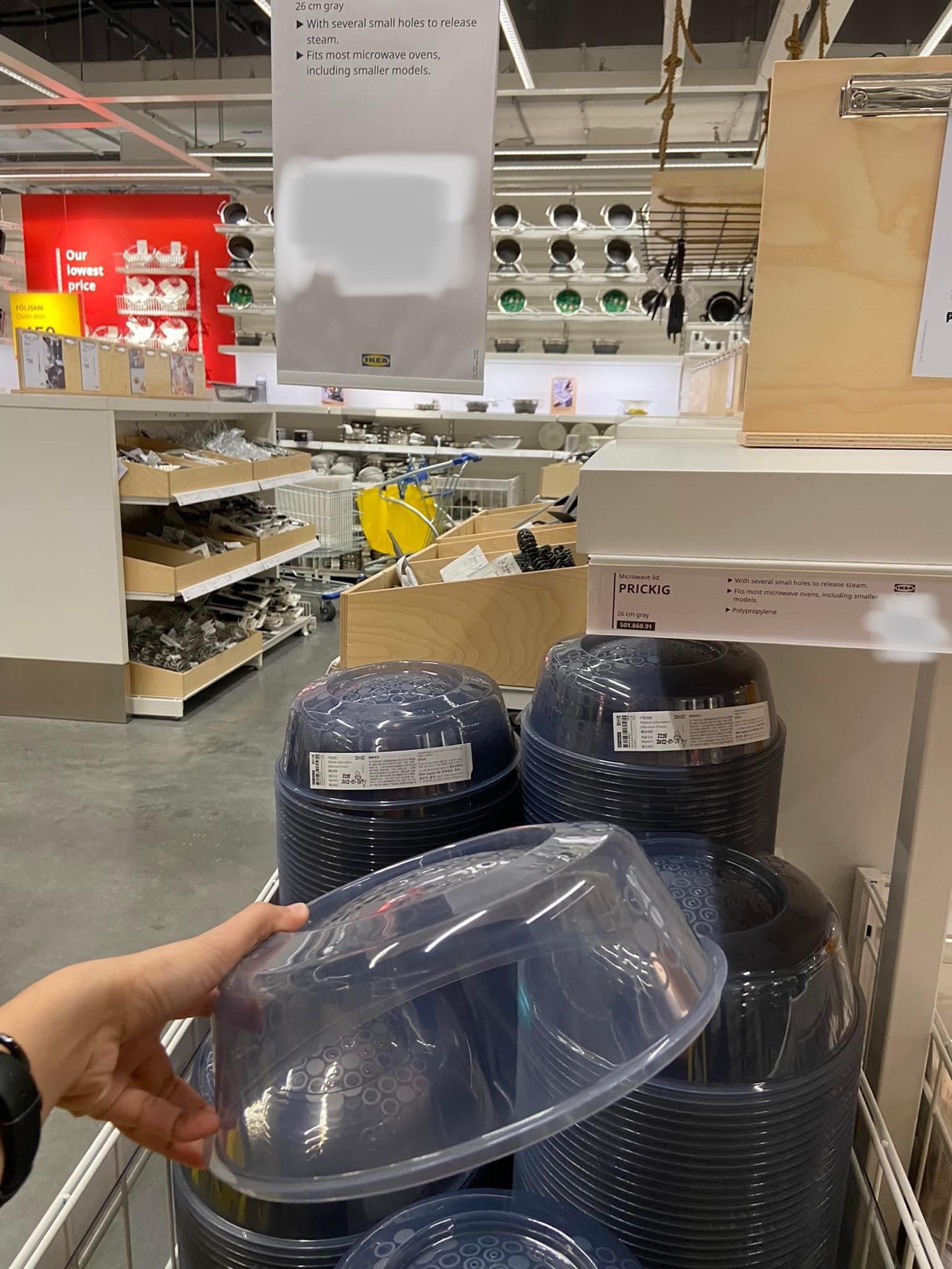 PRICKIG Microwave lid, grey, 26 cm - IKEA