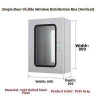 yishujia office | Thickened Control Box with Transparent Viewing Window Horizontal Installation Single Door Electrical Distribution Box for Power Control and Monitoring