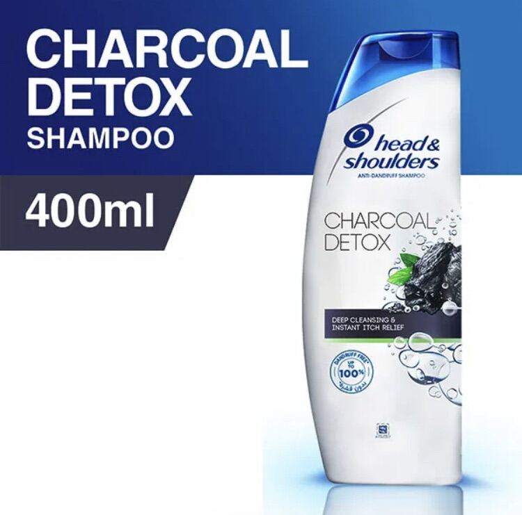 Head & Shoulders Charcoal Detox Antidandruff Shampoo 400ml / Imported