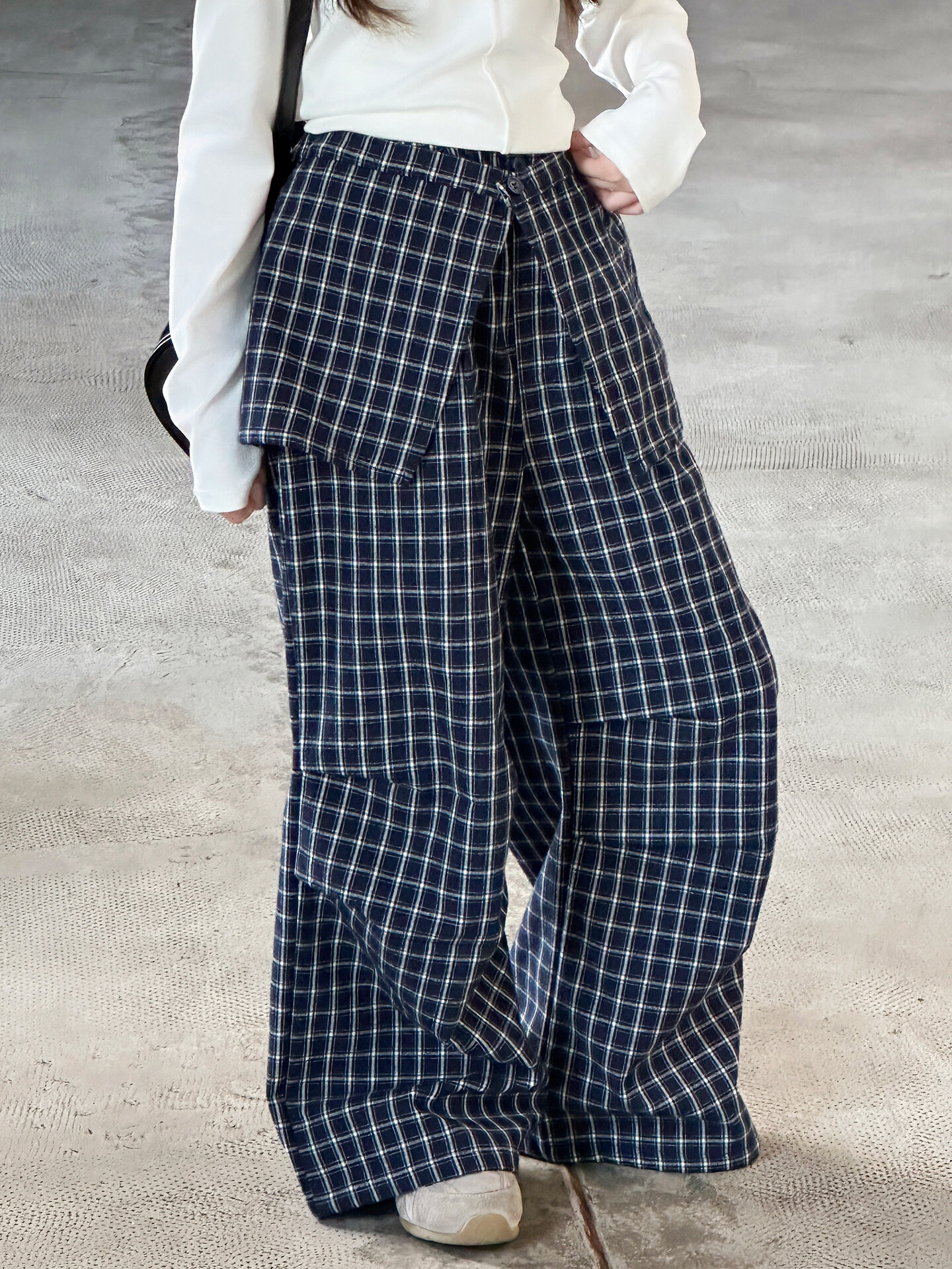 MPW | Girls Plaid Wide Leg Pants Spring Autumn Loose Casual Trousers Fashionable Checkered Children's Clothing Korean Style Elastic Waist Presyo  1,876 Piso*Libreng Shipping