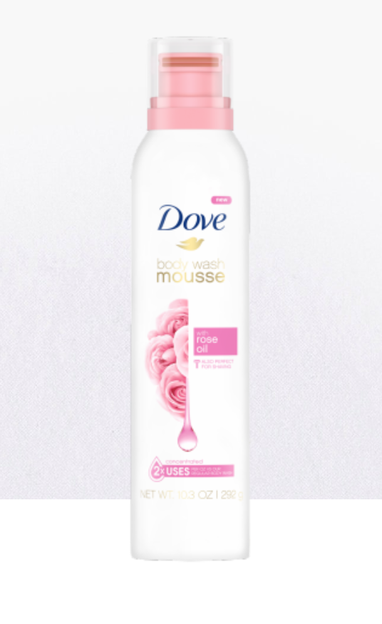 Dove Body Wash Mousse with Rose Oil 10.30oz Lazada PH