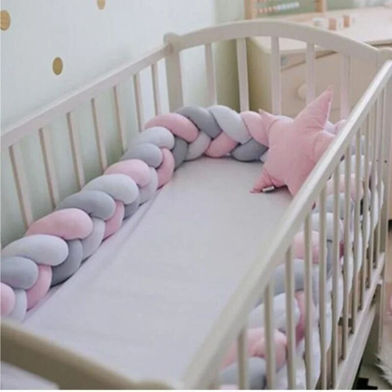 crib protector cot bumper plait