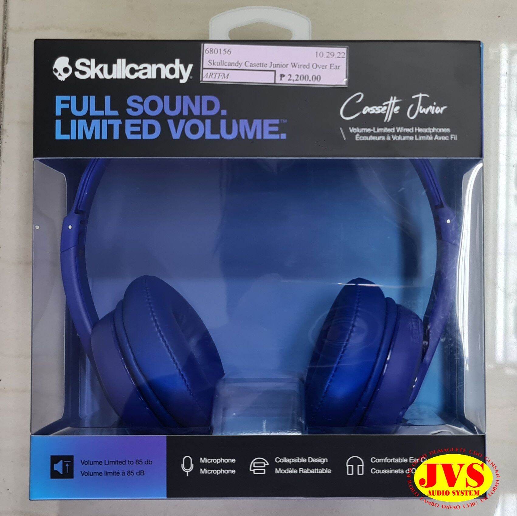 Skullcandy Cassette Junior Wired Headphones VolumeLimiting OverEar