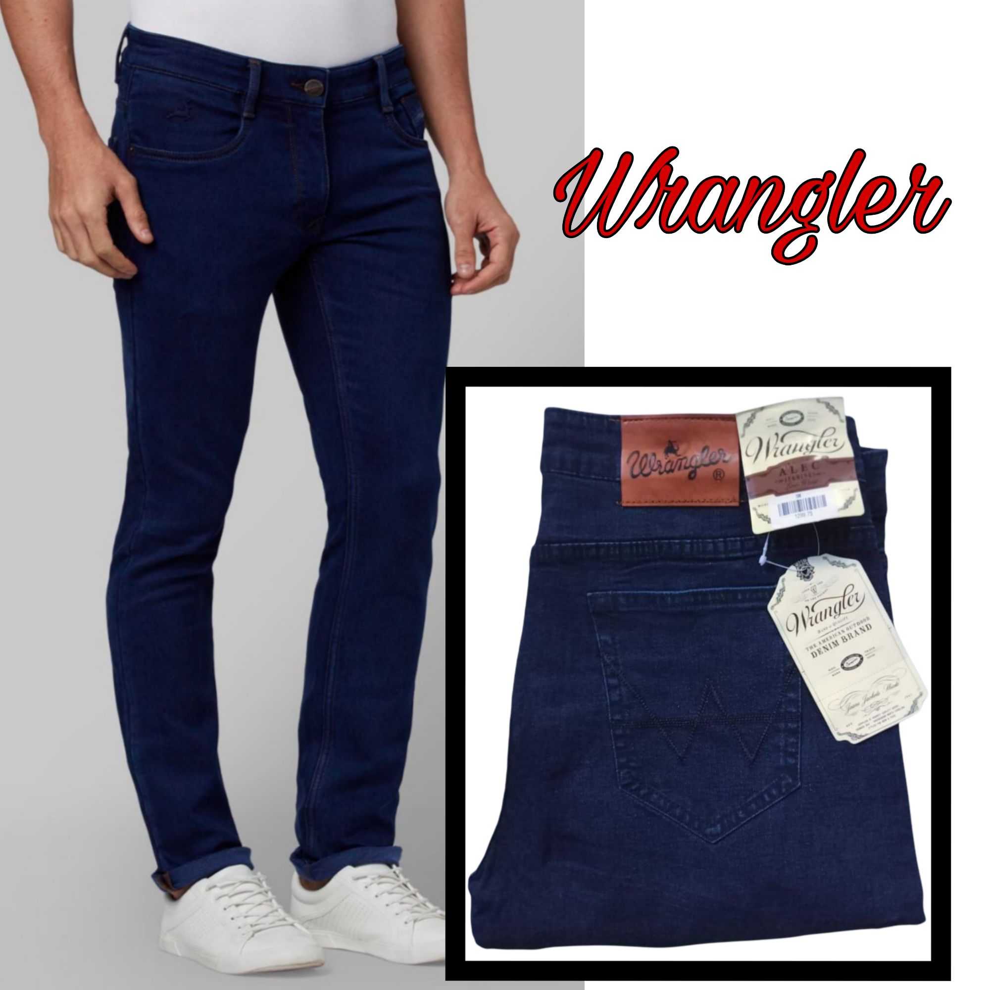 Wrangler maong navy blue Stretchable skinny jeans pants for men 28-36 |  Lazada PH