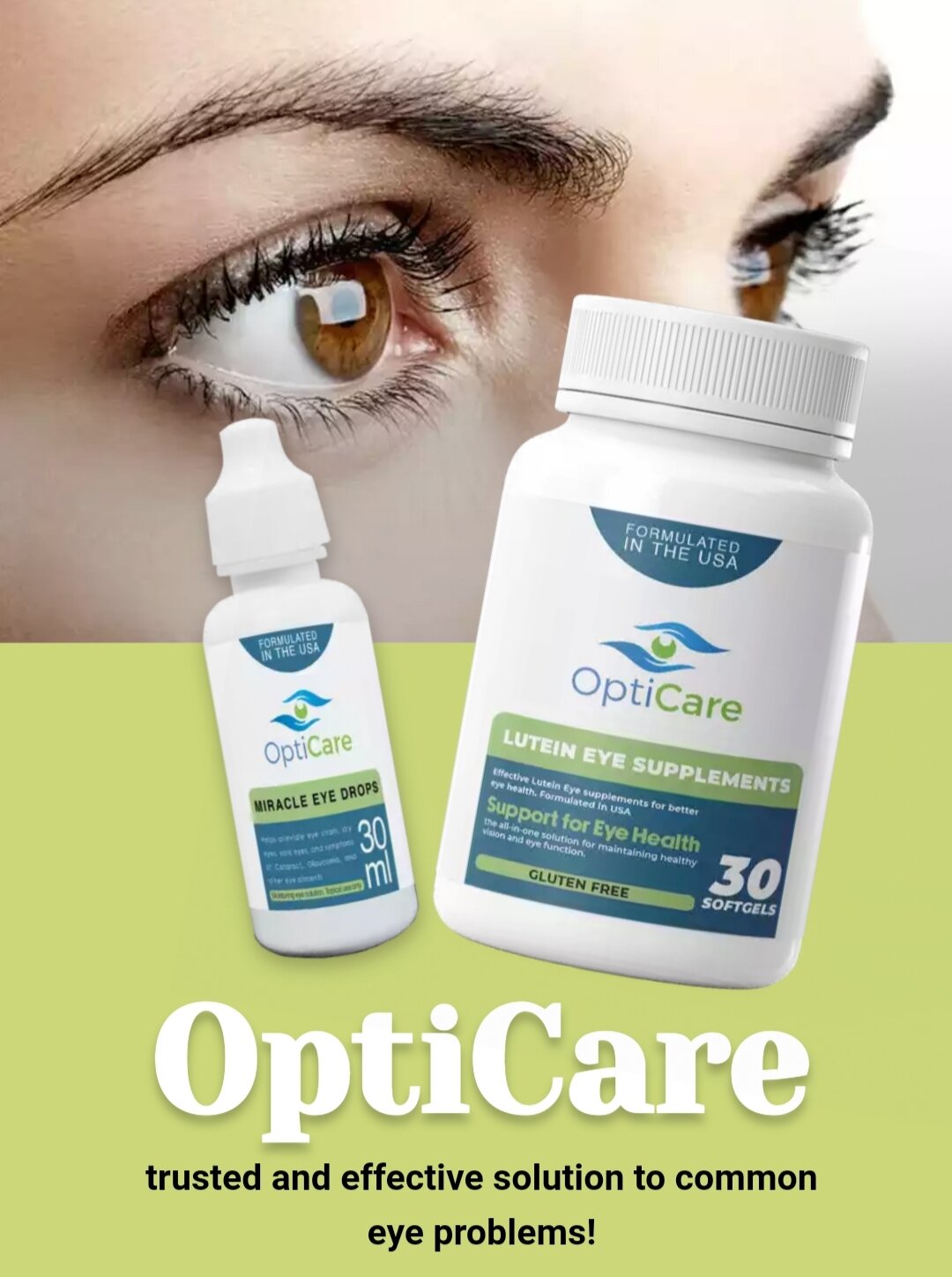 Opticare miracle eyedrop and lutein