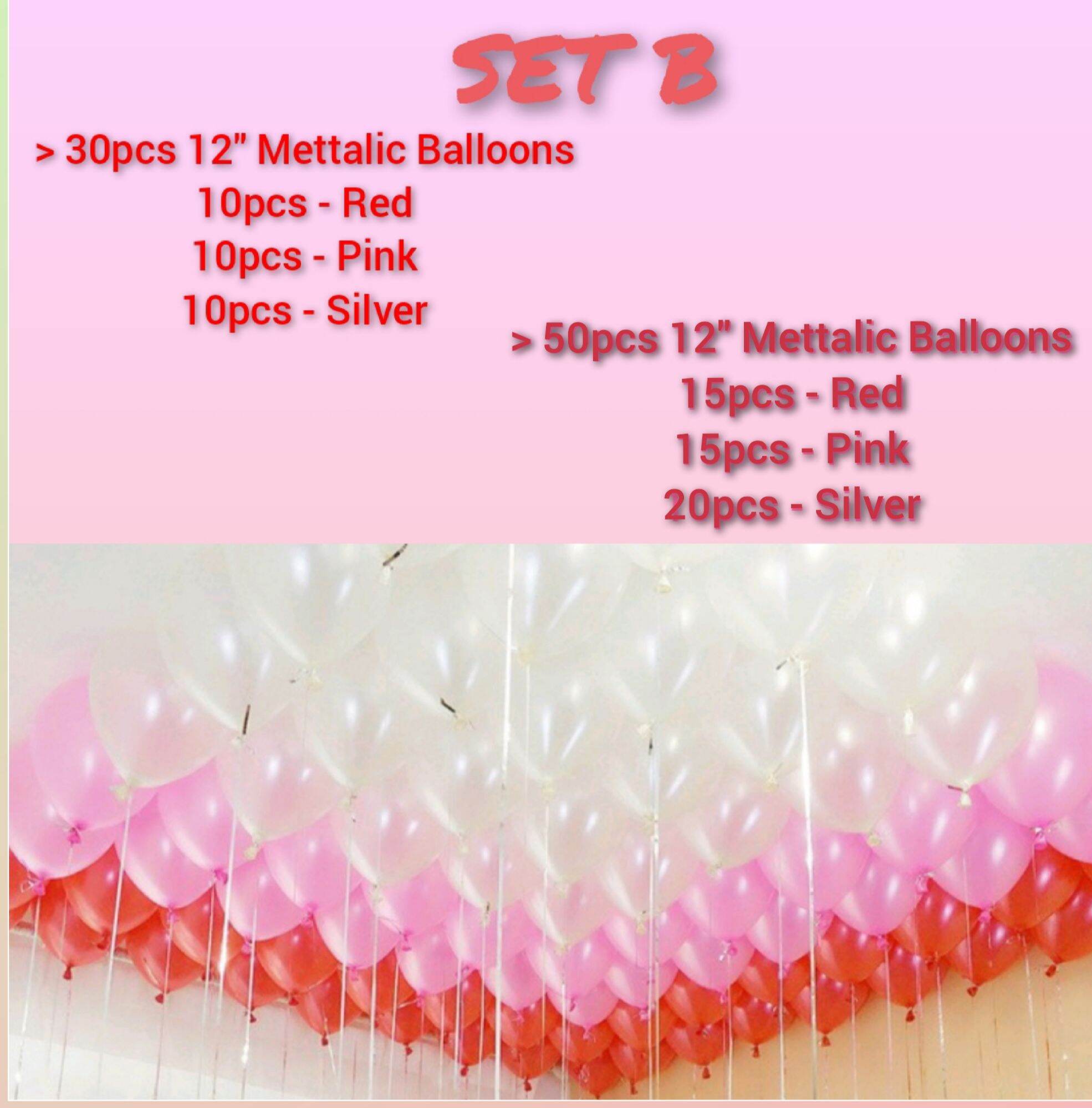 12 Metallic Balloons Color Combination 30pcs Lazada Ph