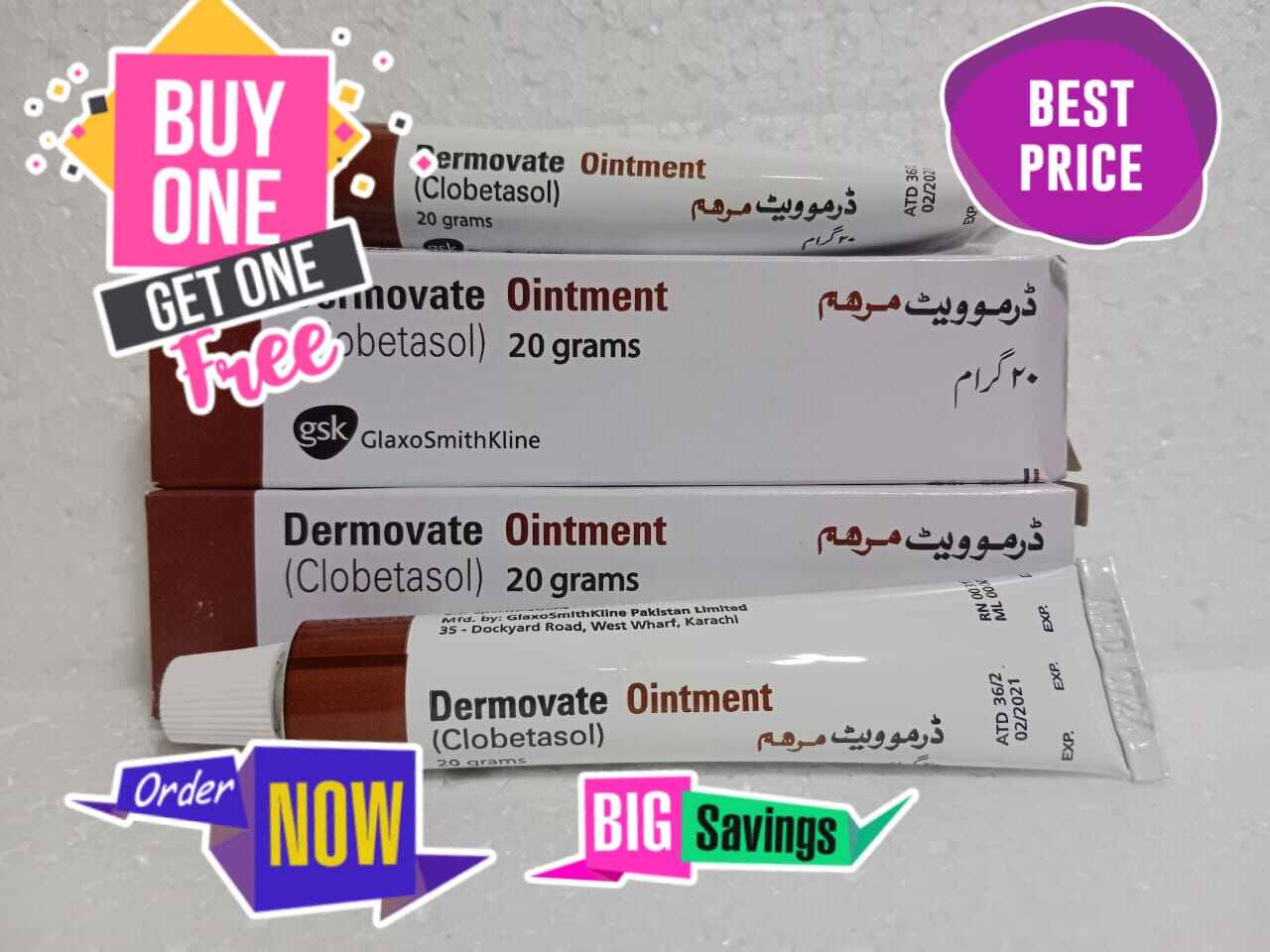 Buy 1Get1 Dermovate ointment 20grams | Lazada PH