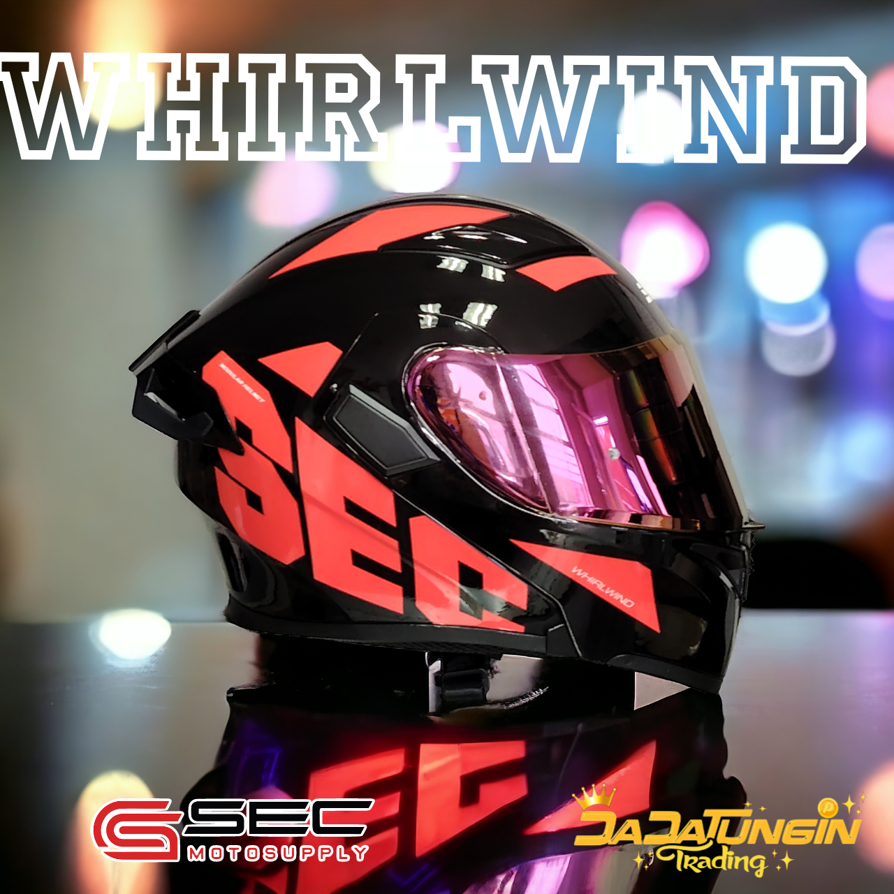 Sec Whirlwind Dual Visor Modular Helmet