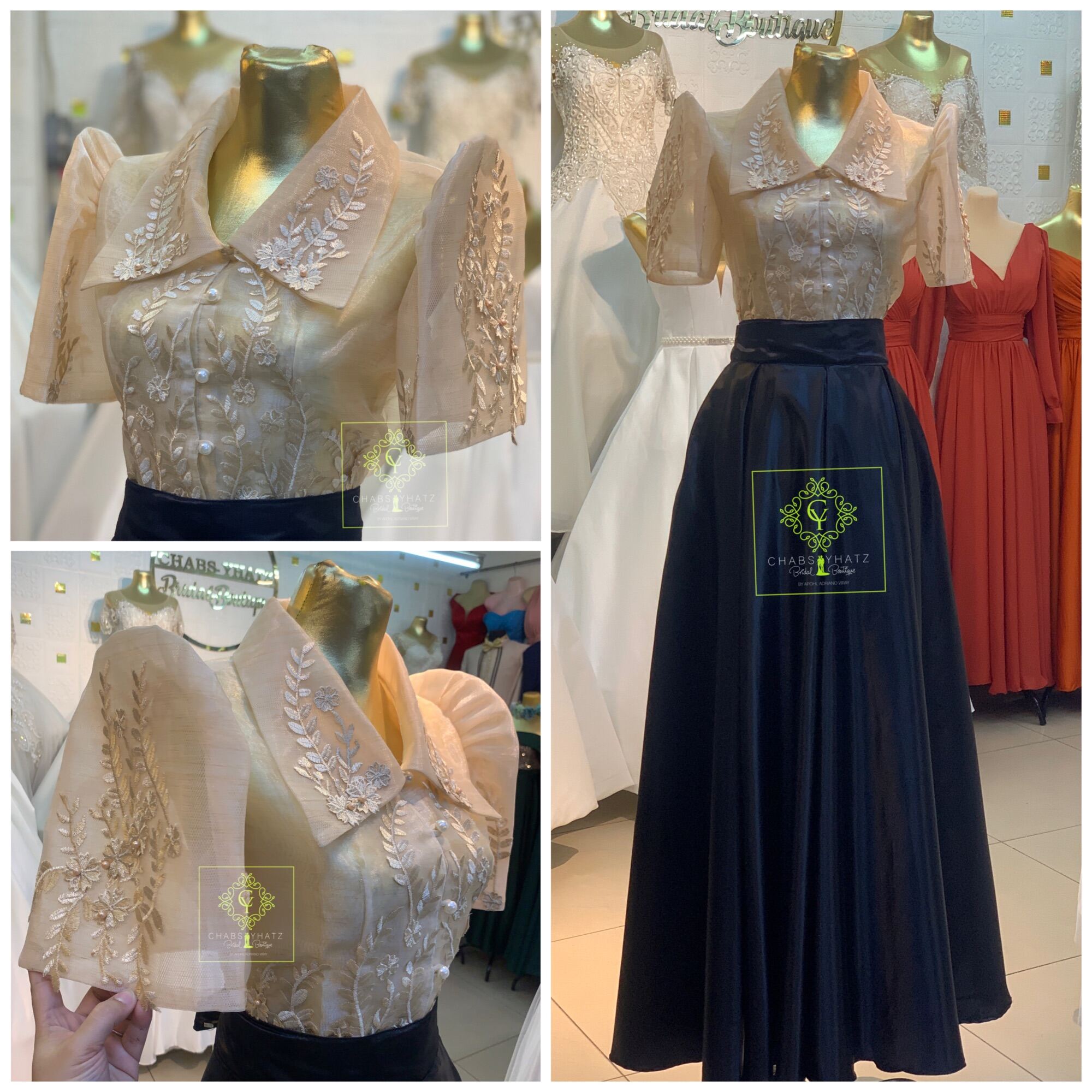 Simple filipiniana store blouse and skirt