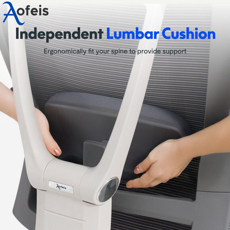Aofeis ErgoChair ALPHA Ergonomic Office Computer Chair With Leg Rest. 