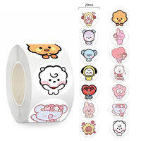 BT21 RJ Chimmy Tata Cooky 500pcs stickers high-quality cartoon anime prints creative DIY diary and doodle stickers for students